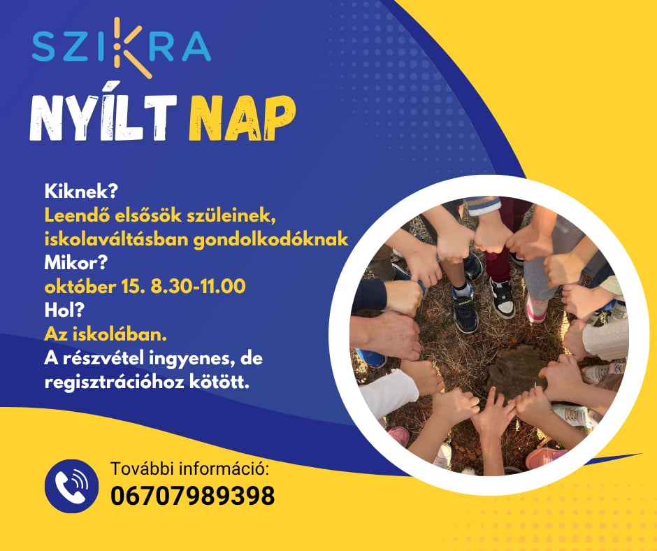 Nyílt nap – 2026. október 15. – Szikra Általános Iskola
