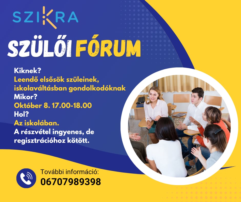 Szülői fórum – 2026. október 8. – Szikra Általános Iskola